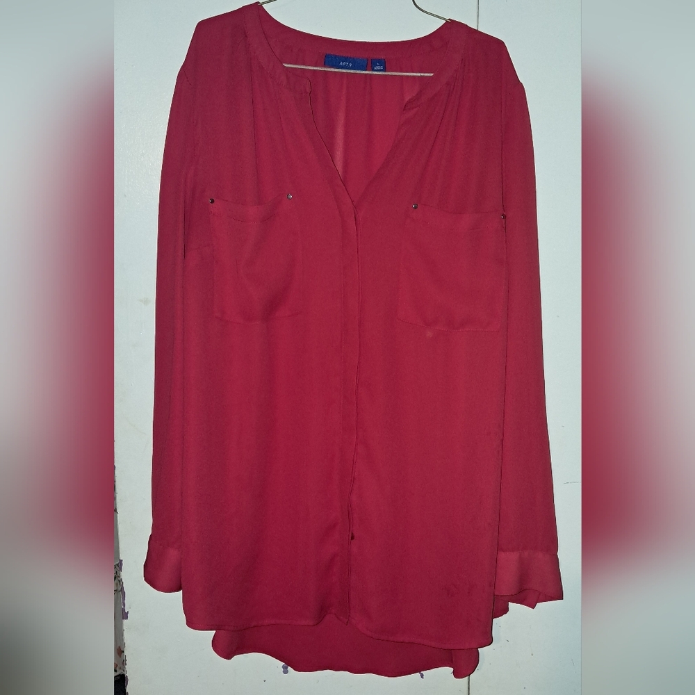 APT. 9 Elegant Red Women's Top